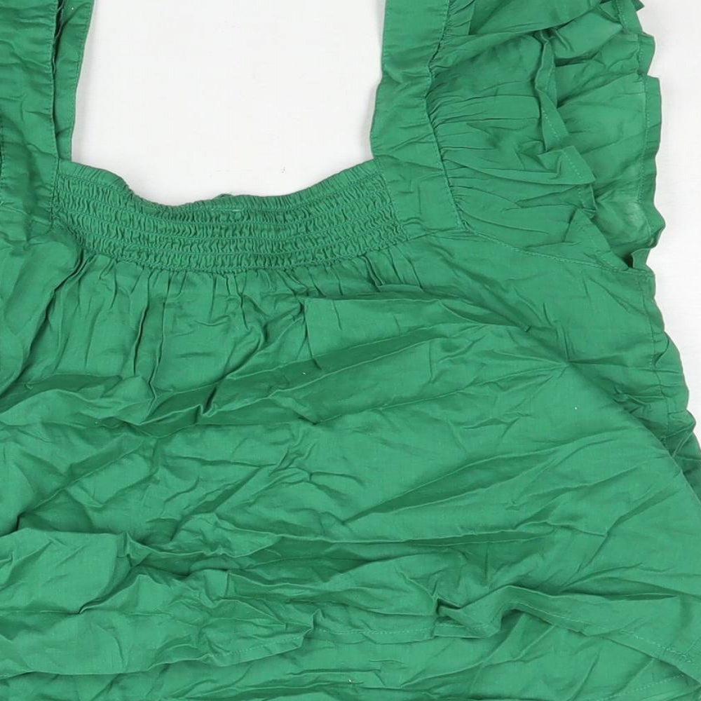 Womens UK Size 8 AND/OR Green Basic Blouse