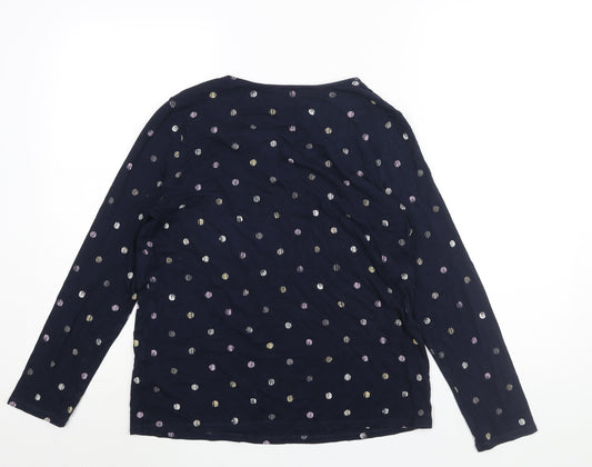Womens UK Size 14 Classic Blue Basic Blouse