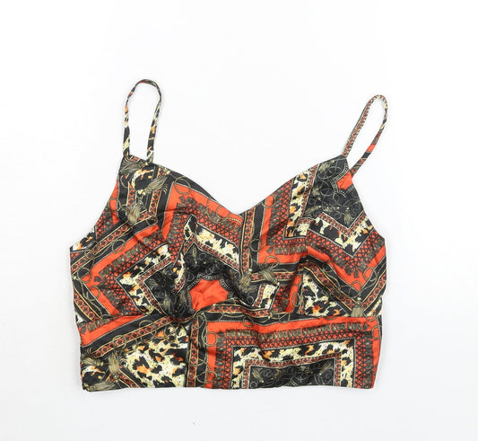 Womens UK Size 14 New Look Multicoloured Cropped Blouse