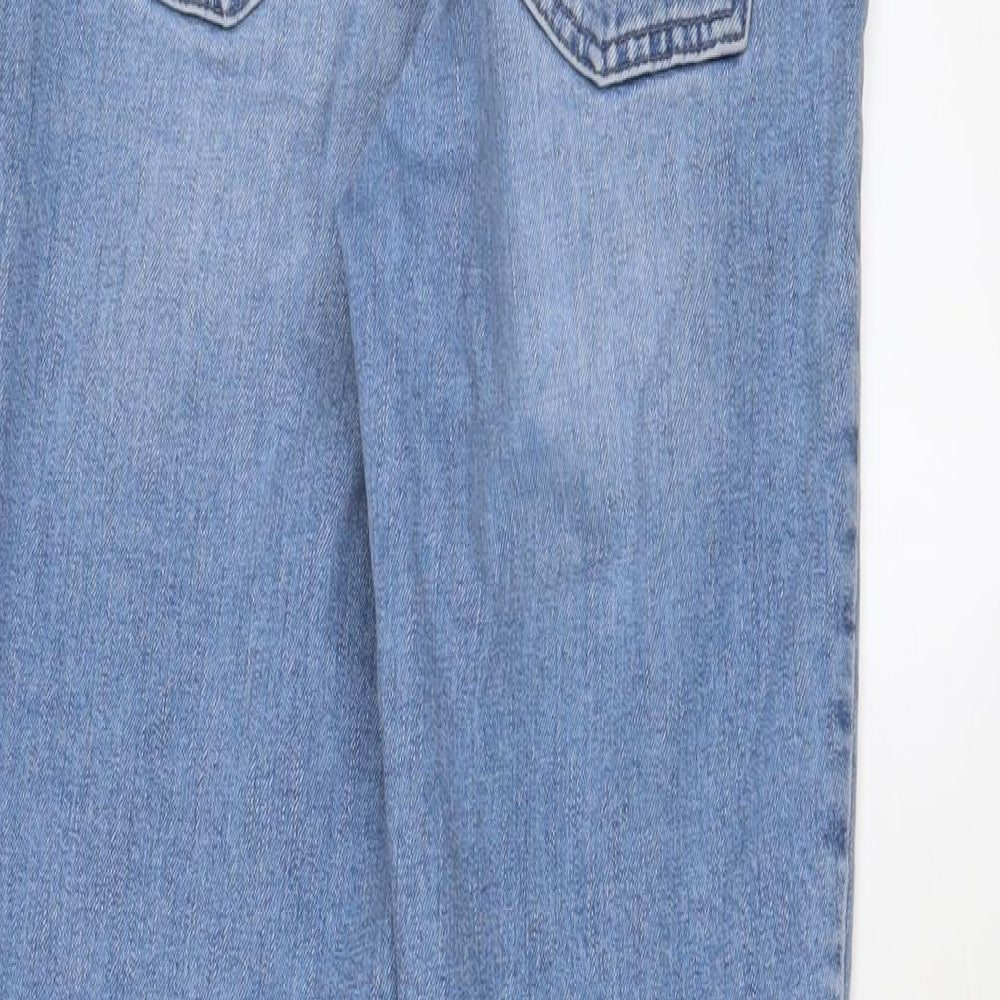 ASOS Womens Blue Cotton Straight Jeans Size 28 in L30 in Regular Zip