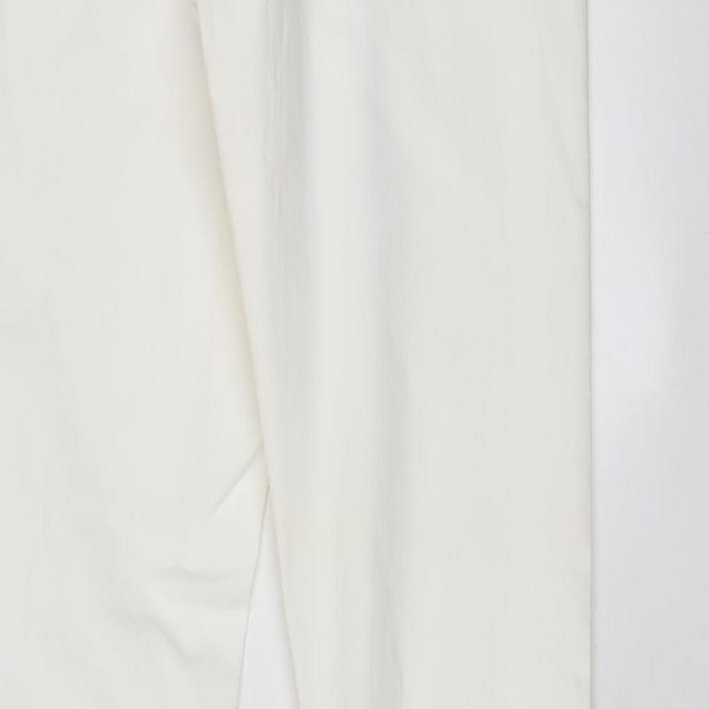 Topshop Womens White Cotton Skinny Jeans Size 30 in L30 in Regular Zip