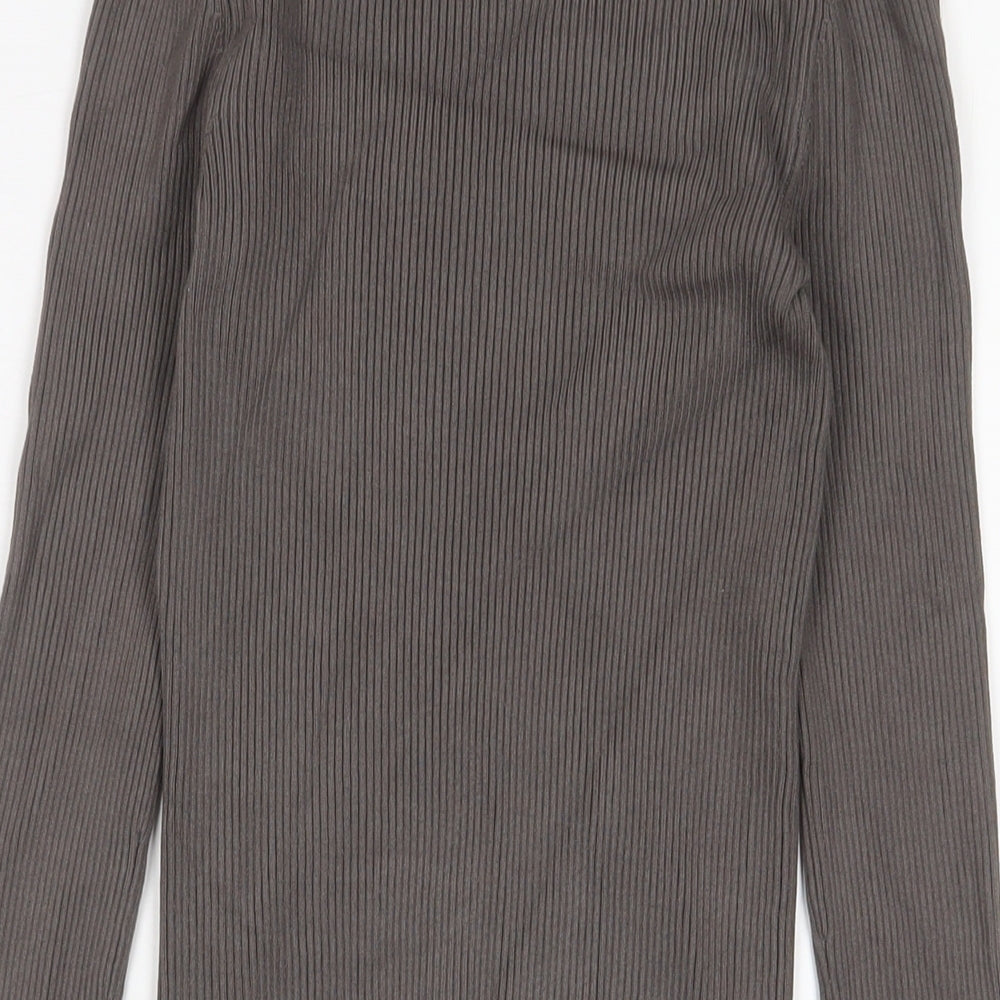 Womens UK Size S Zara Green Cropped T-Shirt