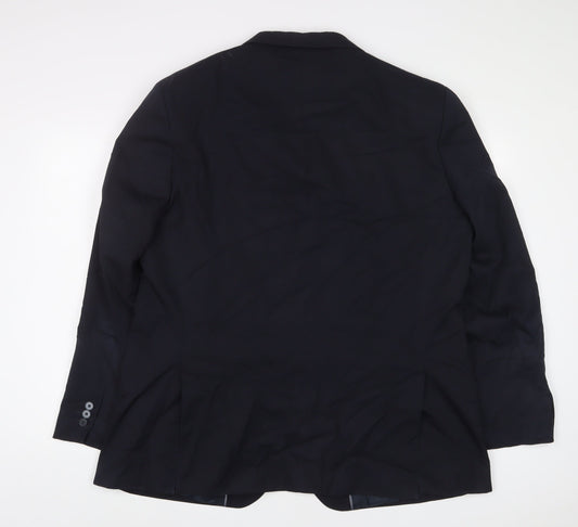 Mens UK Size 46 Marks and Spencer Regular Blue Suit Jacket