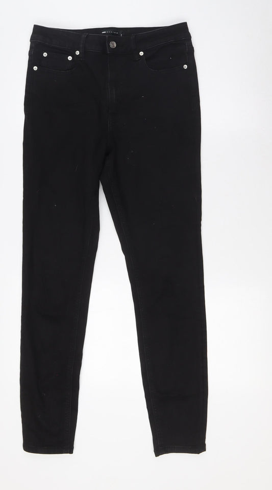 Mens UK Size 30 in ASOS Regular Fit Skinny Black Jeans