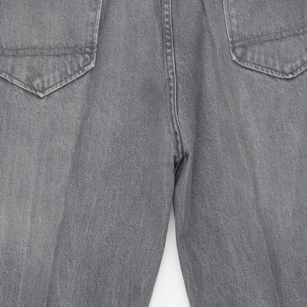 Matalan Mens Grey Cotton Tapered Jeans Size 40 in L31 in Regular Zip