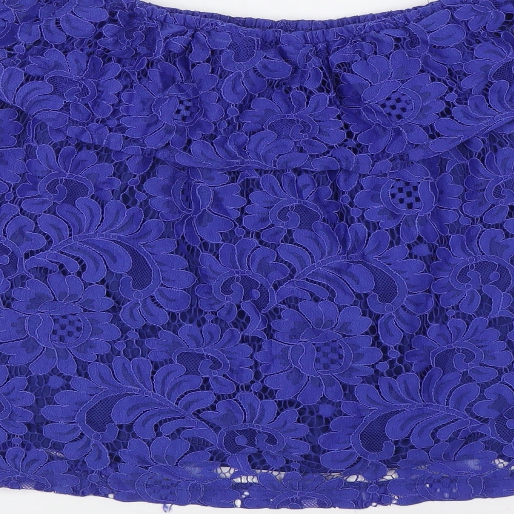 Womens UK Size 10 Dorothy Perkins Blue Basic Blouse