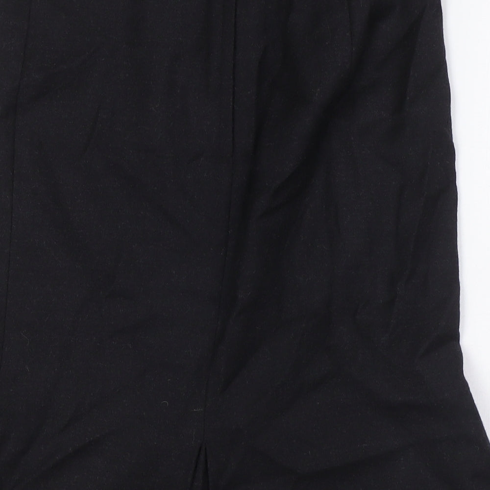 French Connection Womens Black Wool Straight & Pencil Skirt Size 6 Zip