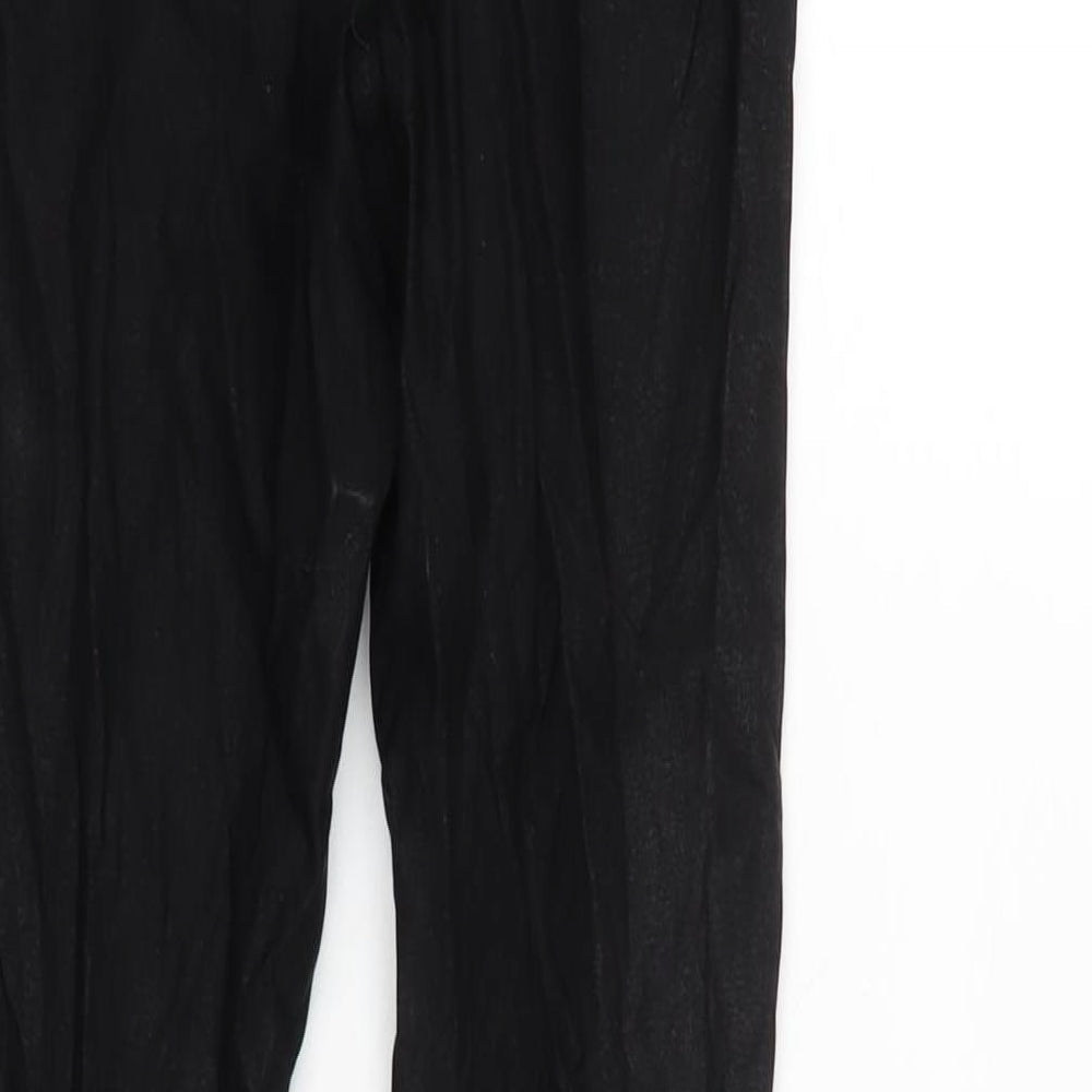 Denim & Co. Womens Black Cotton Blend Tapered Jeans Size 10 L28.5 in Regular Zip