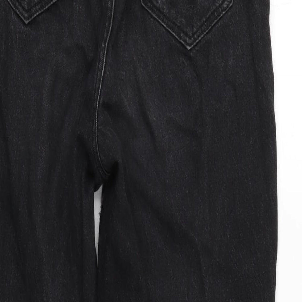 George Womens Black Cotton Blend Straight Jeans Size 10 L25.5 in Regular Tie