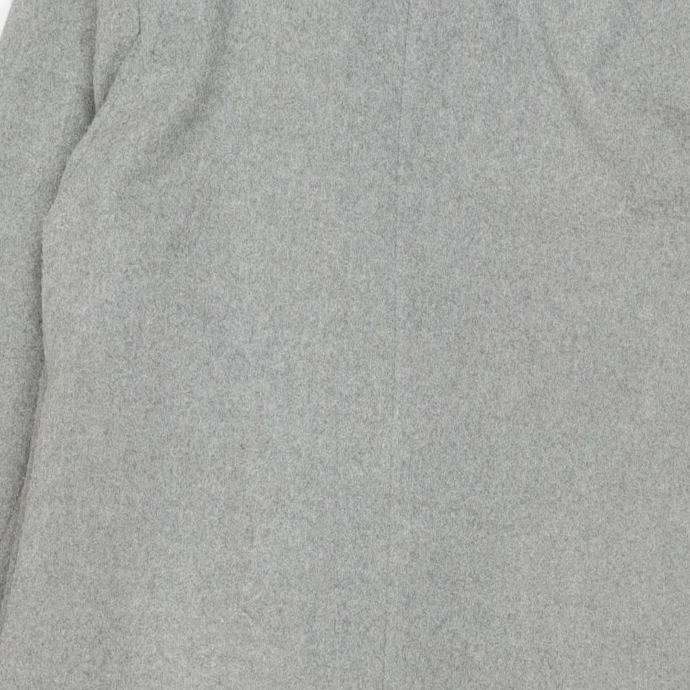 Womens UK Size 8 New Look Grey Pea Coat