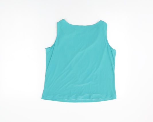Womens UK Size L Klass Blue Basic T-Shirt