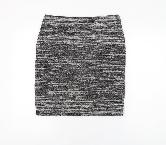 Additional front view of Your Sixth Sense women’s black polyester straight & pencil skirt, size UK 12, zip