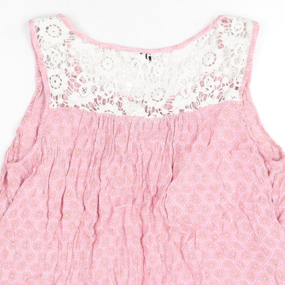 Womens UK Size 10 NEXT Pink Basic T-Shirt
