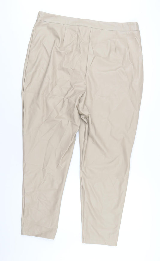 In the Style Womens Brown Polyurethane Trousers Size 39 in L28 in Regular Zip