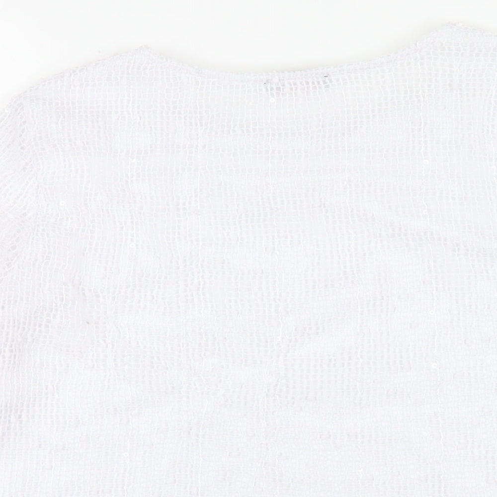 Womens UK Size M Anna Rose White Basic T-Shirt