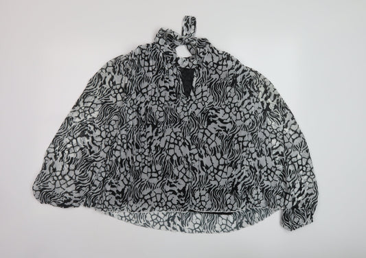 Womens UK Size 8 River Island Black Basic Blouse