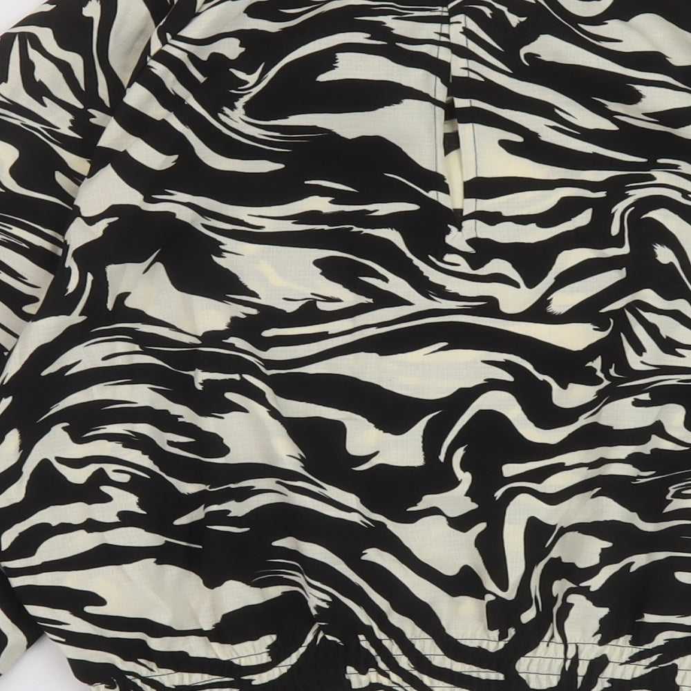 Womens UK Size S H&M Black Basic Blouse