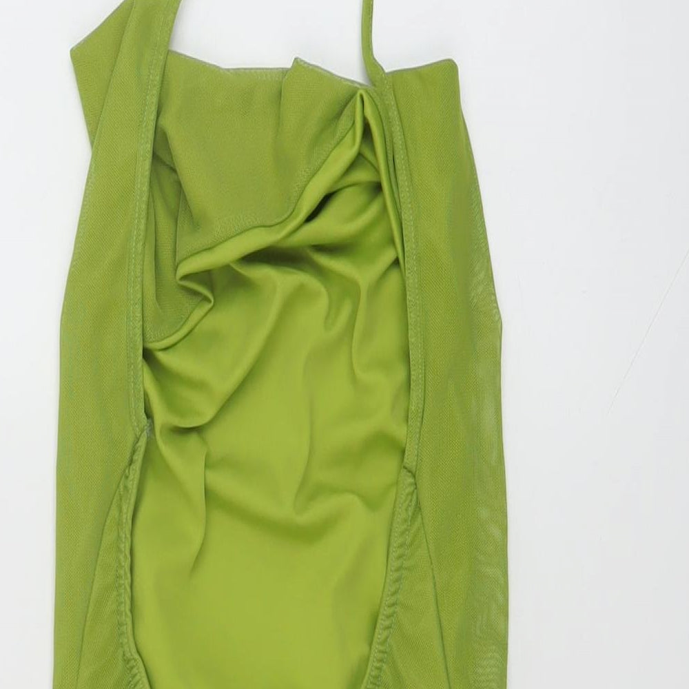 PRETTYLITTLETHING Womens Grey Polyester Mini Size 6 Cowl Neck Pullover