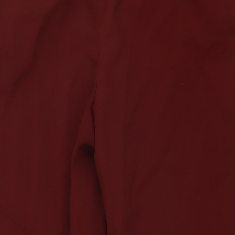 Womens UK Size S Zara Regular Fit Red Trousers