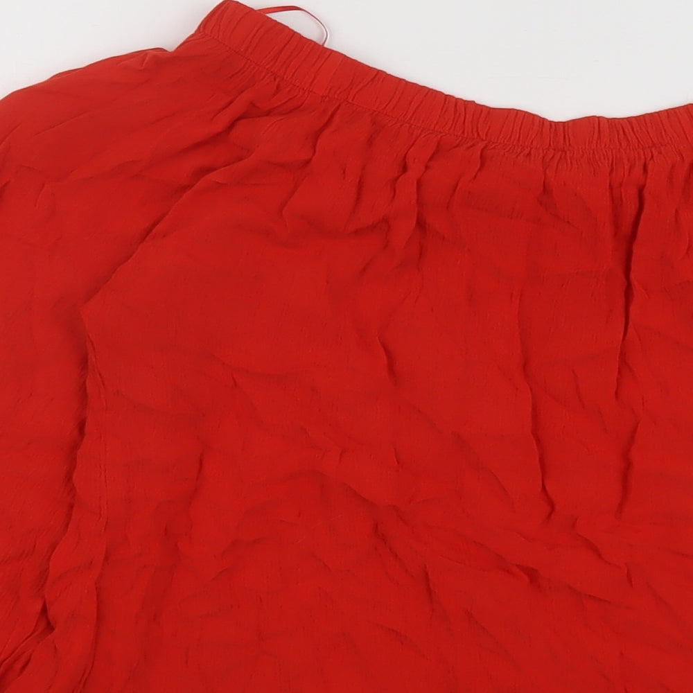 Womens UK Size 12 Select Red Basic Blouse