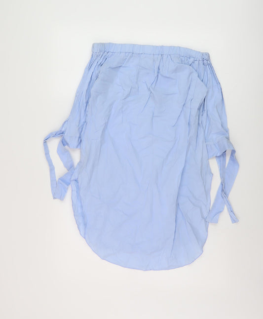 Womens UK Size S New Look Blue Basic Blouse