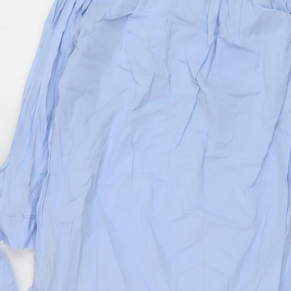 Womens UK Size S New Look Blue Basic Blouse