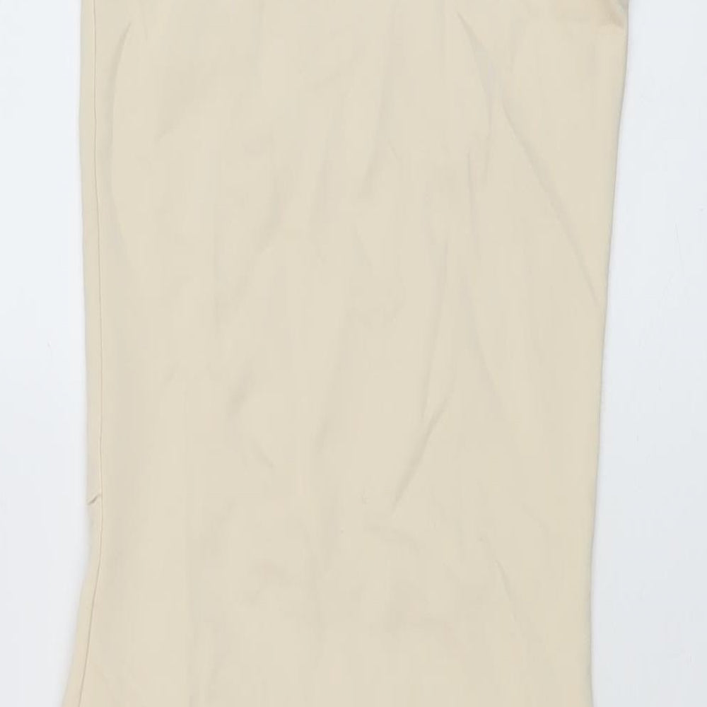 Nakd Womens Beige Polyester Bodycon Size XS One Shoulder Pullover