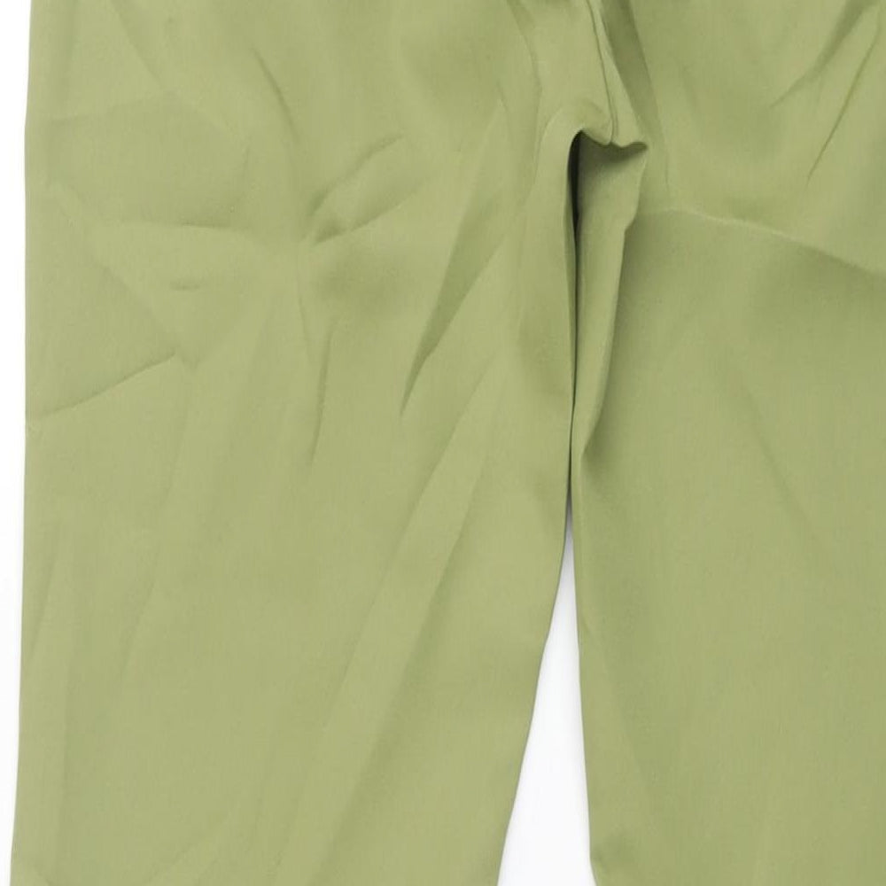 Womens UK Size 10 PRETTYLITTLETHING Regular Fit Green Trousers