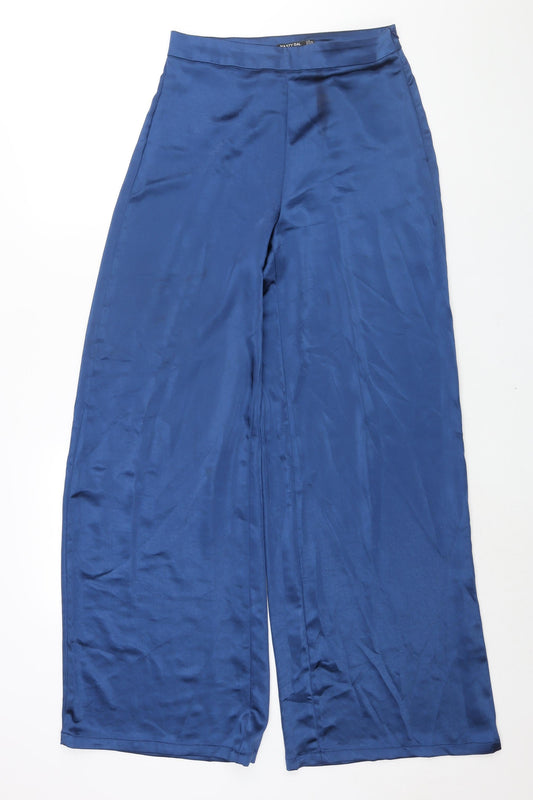 Womens UK Size 10 Nasty Gal Regular Fit Blue Trousers