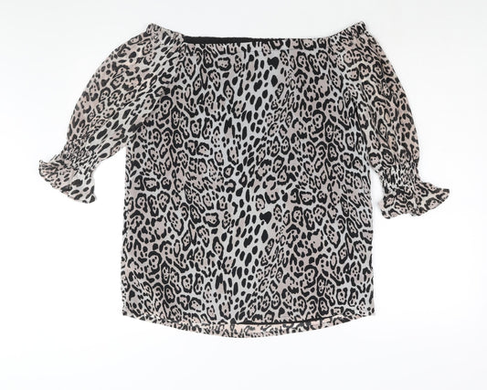 Womens UK Size 10 Sosandar Multicoloured Basic Blouse