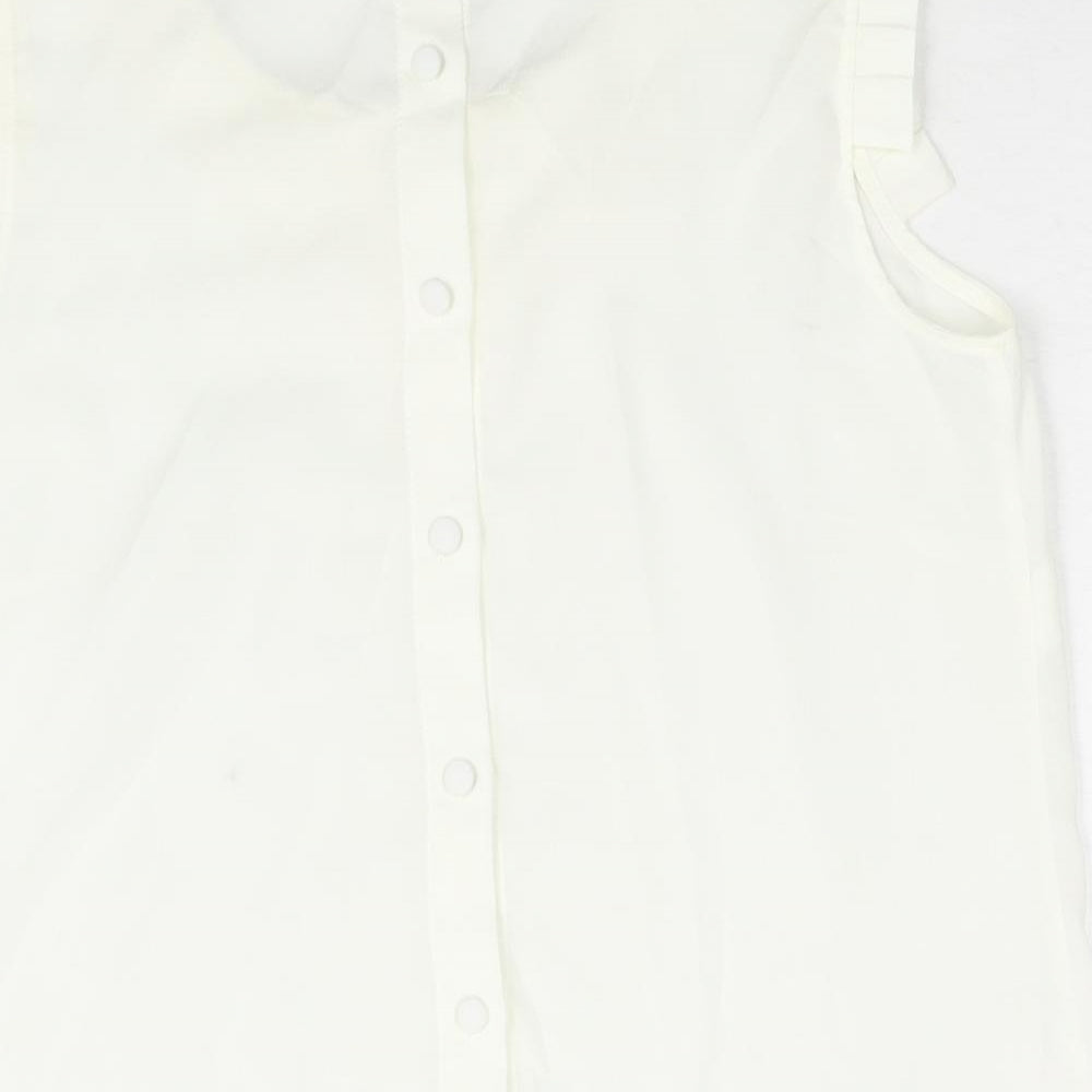 Womens UK Size 10 Limited Collection Ivory Basic Blouse