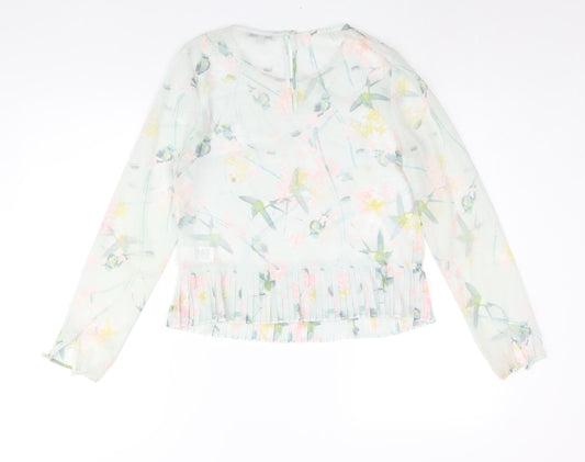 Womens UK Size 8 Marks and Spencer Green Basic Blouse
