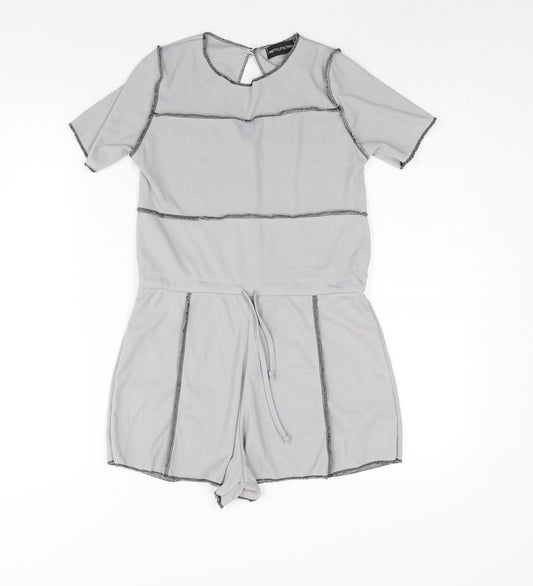 Womens UK Size 6 PRETTYLITTLETHING One-Piece Grey Playsuit