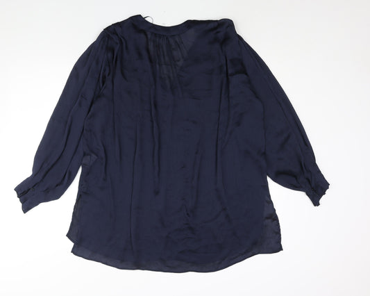 Womens UK Size S Zara Blue Tunic Blouse