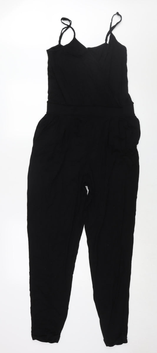 Womens UK Size 12 ASOS One-Piece Black Jumpsuit
