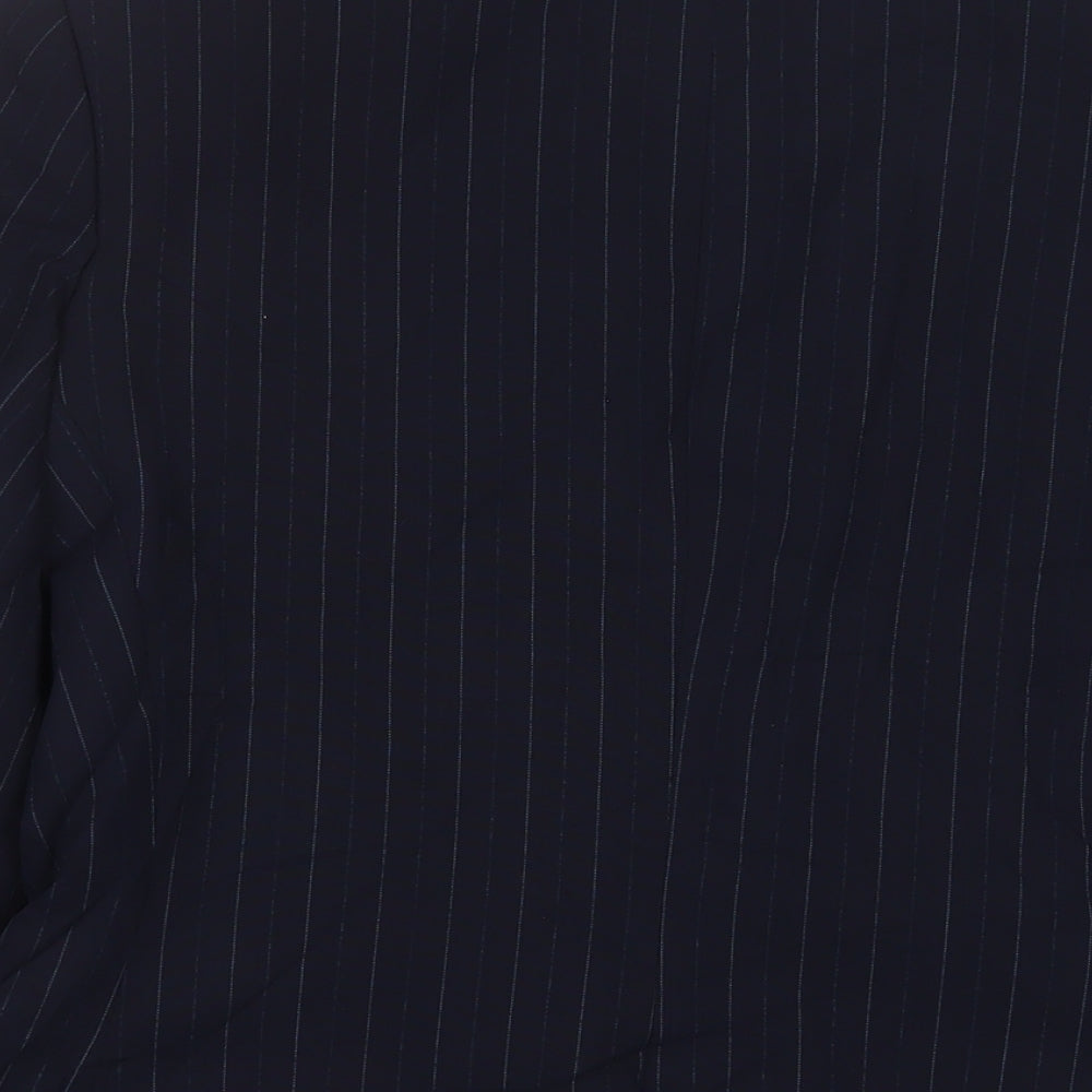 Autonomy Womens Blue Striped Jacket Blazer Size 14 Button