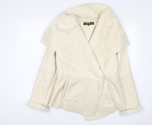 Womens UK Size 10 Warehouse Ivory Jacket