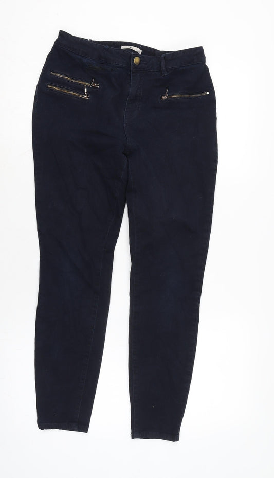 Womens UK Size 14 TU Regular Fit Tapered Blue Jeans