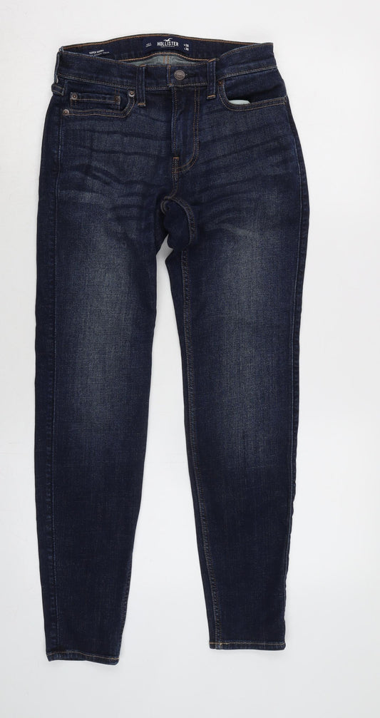 Hollister Womens Blue Cotton Blend Skinny Jeans Size 26 in L29 in Regular Zip