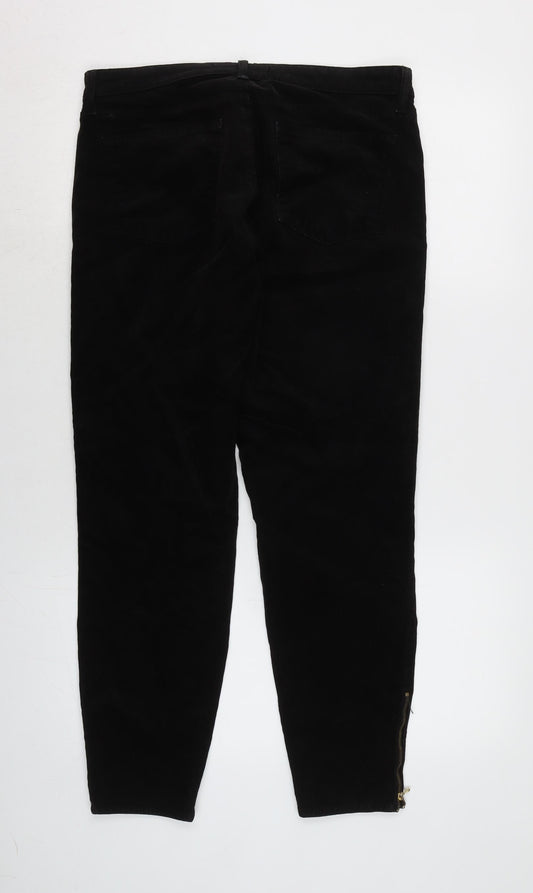 J Brand Womens Black Cotton Trousers Size 34 in L27 in Regular Zip - Side zips. to legs