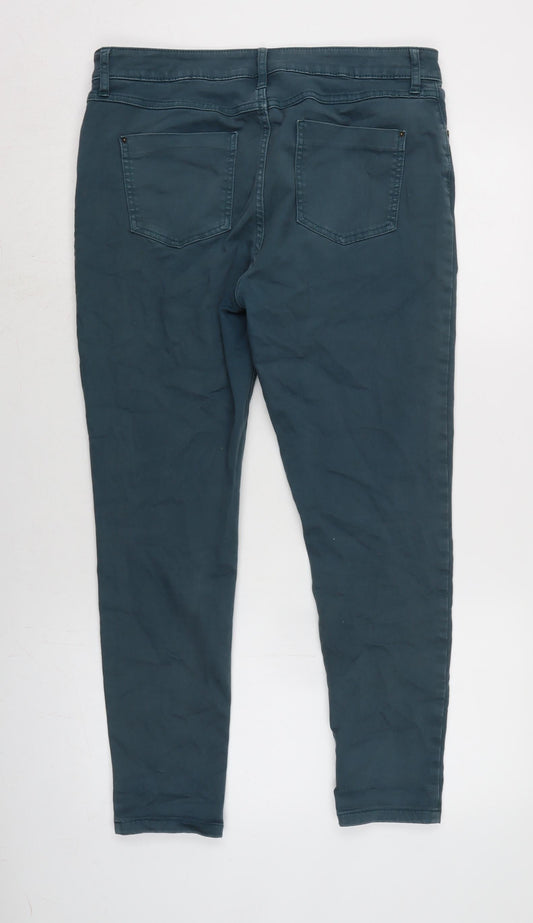 Womens UK Size 14 Marks and Spencer Regular Fit Tapered Blue Jeans