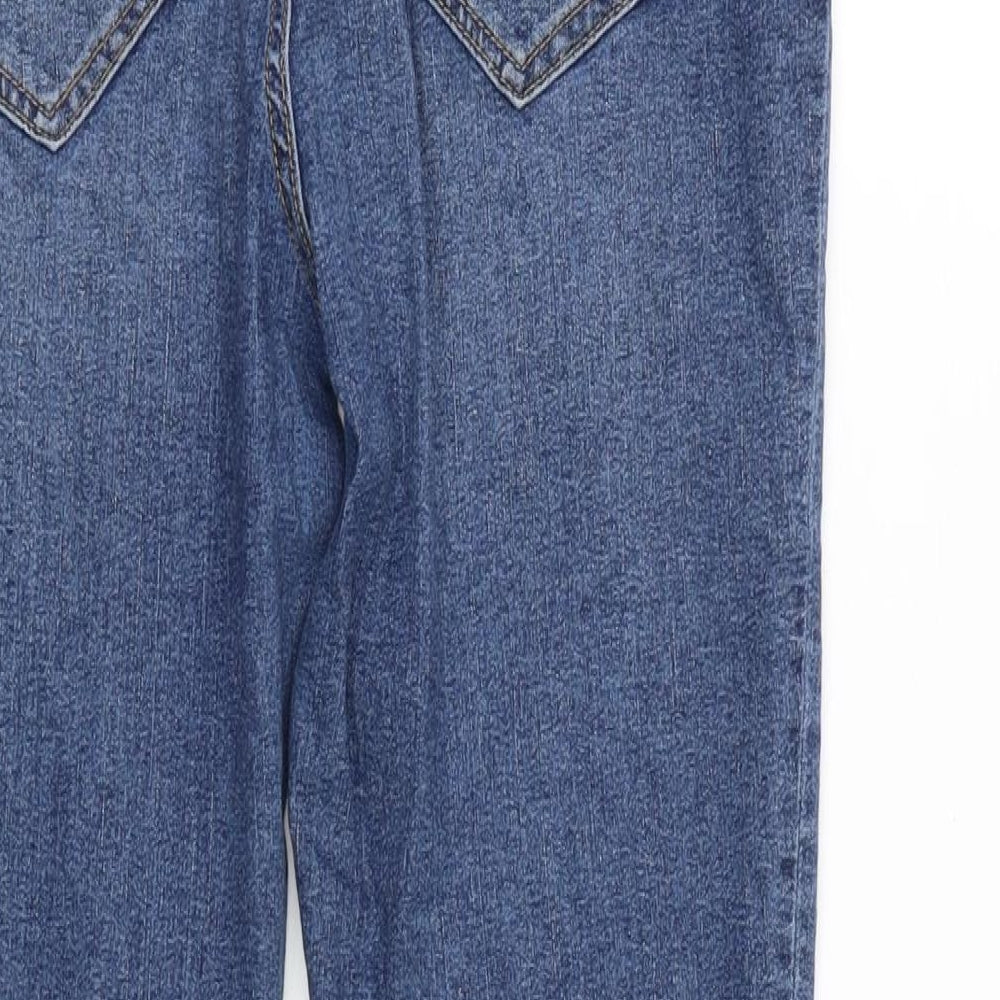 Gap Womens Blue Cotton Blend Tapered Jeans Size 30 in L26 in Regular Zip