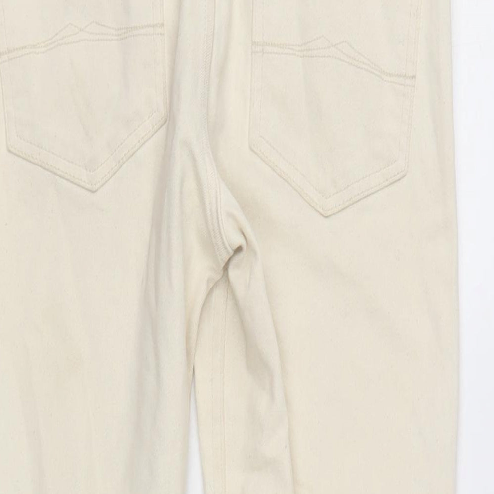 Womens UK Size 28 in Jack Wills Regular Fit Cropped Ivory Jeans