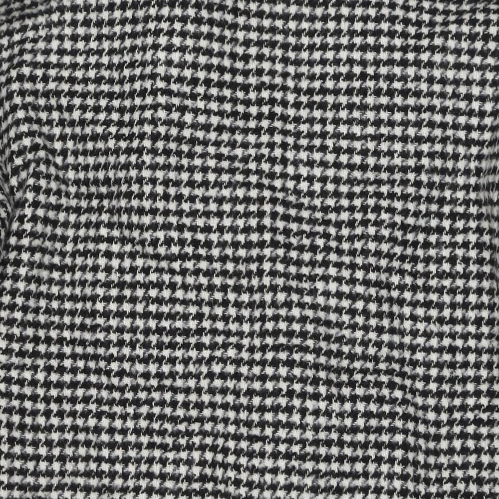 Boohoo Womens White Pea Coat Coat Size 8 Button