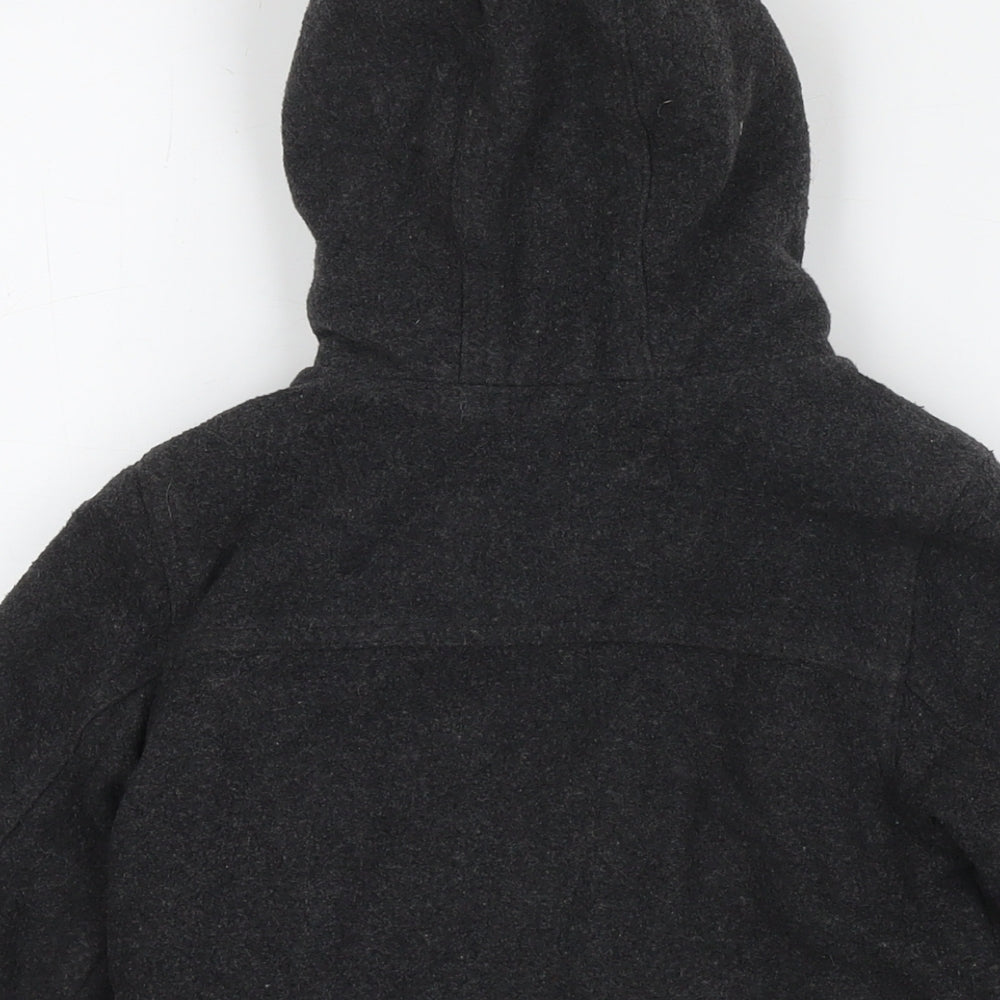 Duck & Dodge Boys Grey Pea Coat Coat Size 5 Years Zip
