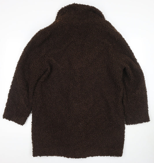 Womens UK Size 14 Marks and Spencer Brown Overcoat
