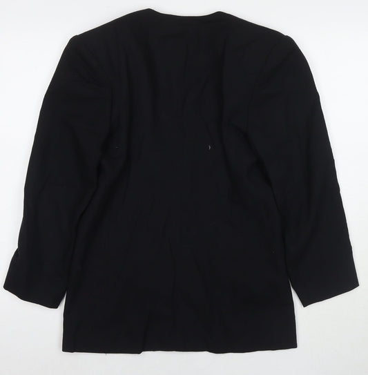 Back view of Braemar women’s black jacket blazer, size UK 8, button
