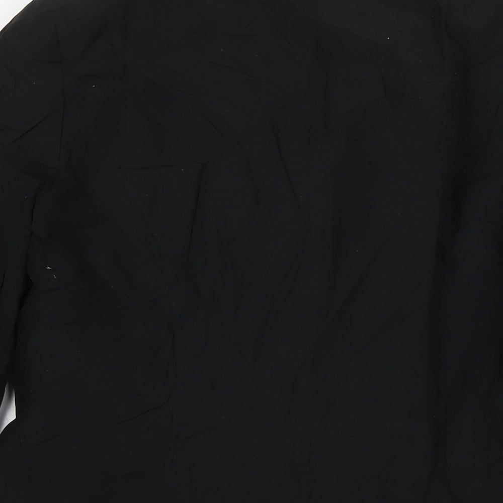 Womens UK Size 12 BHS Black Trench Coat