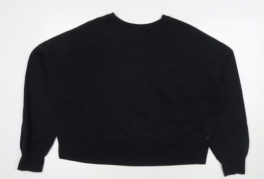 Hollister Womens Black Cotton Pullover Sweatshirt Size M Pullover