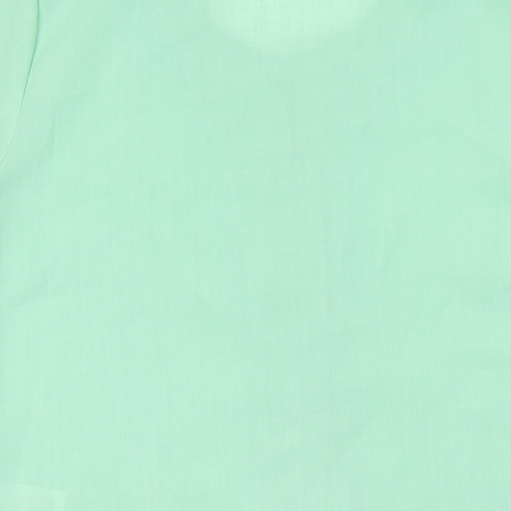 Damart Womens Green Polyester Basic Blouse Size 12 Round Neck